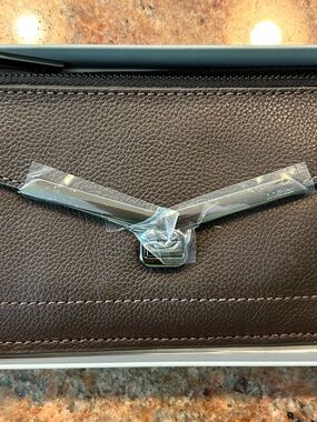 Botkier New York Valentina Small Leather Clutch in Chocolate